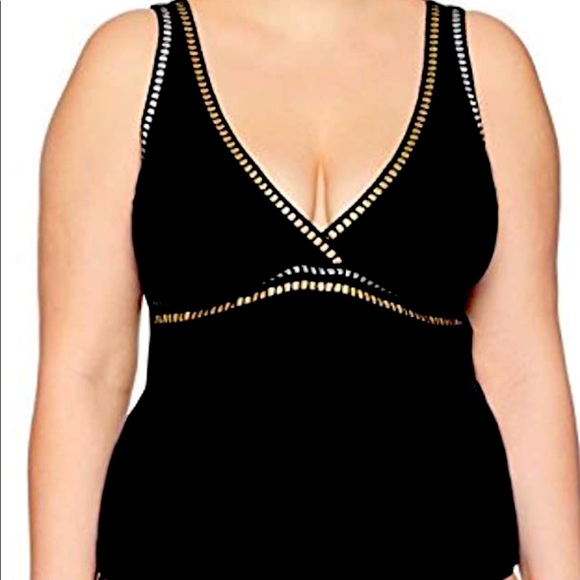 NWT La Blanca Threading Along Tankini Top - Picture 2 of 9